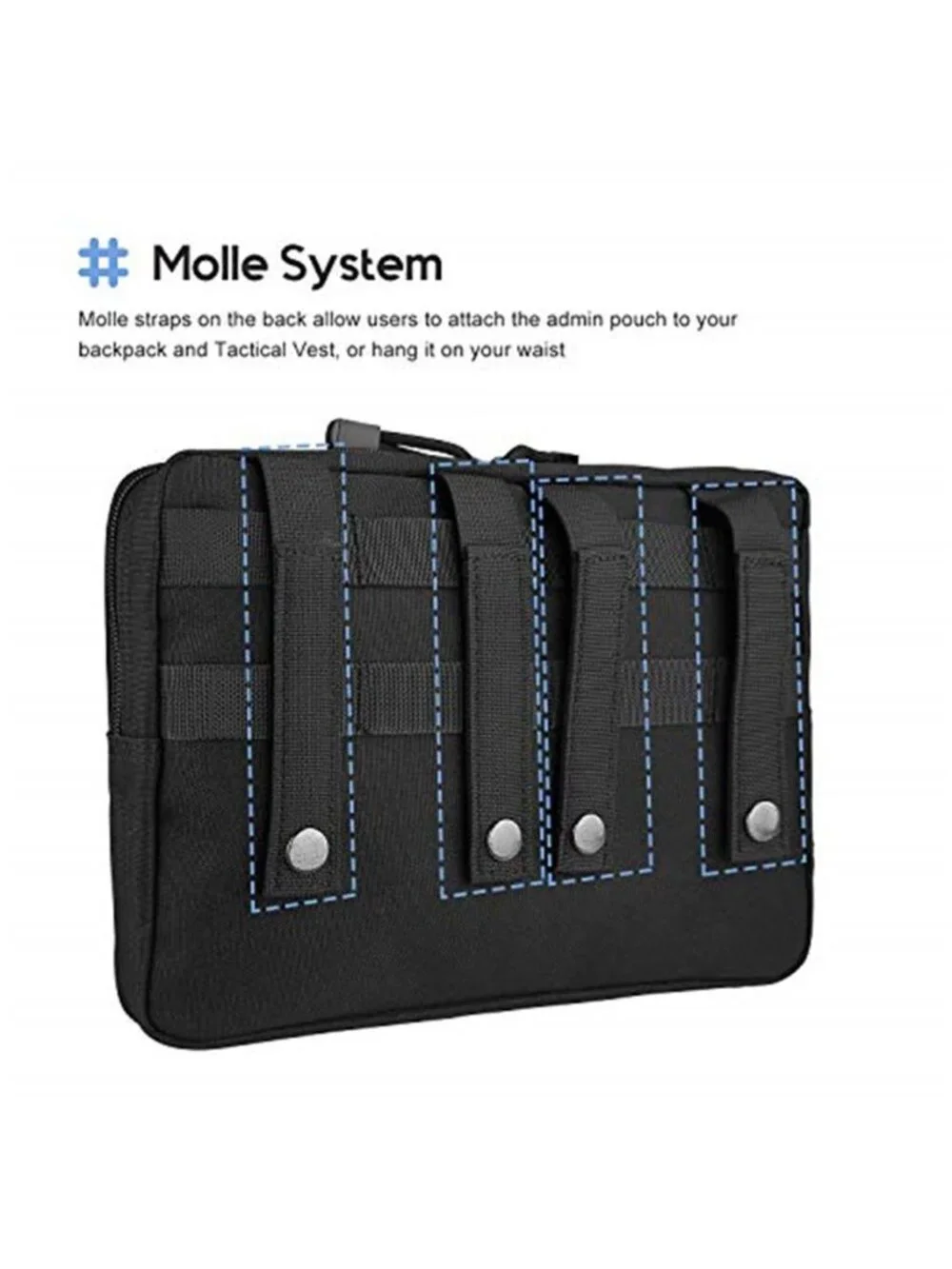 Tactical Admin Molle Pouch,Military MOLLE Pouch Horizontal Multi-Purpose Utility